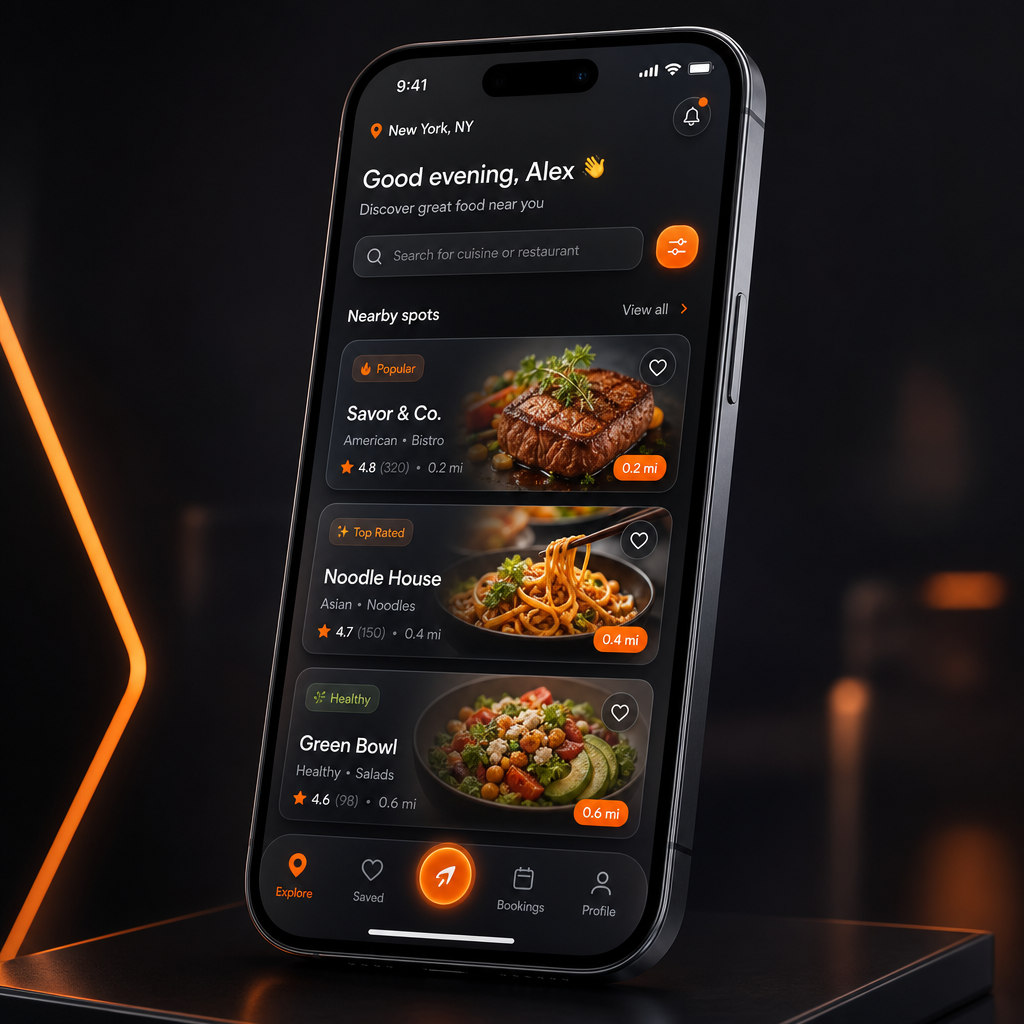 SpotNBite Features UI